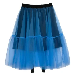 LISTEN FLAVOR Belt Equipped Fluffy Tulle Skirt