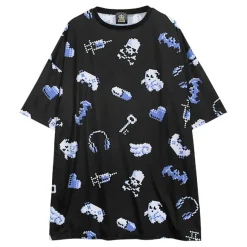 LISTEN FLAVOR 8bit Full Graphic Big T-Shirt Clearance