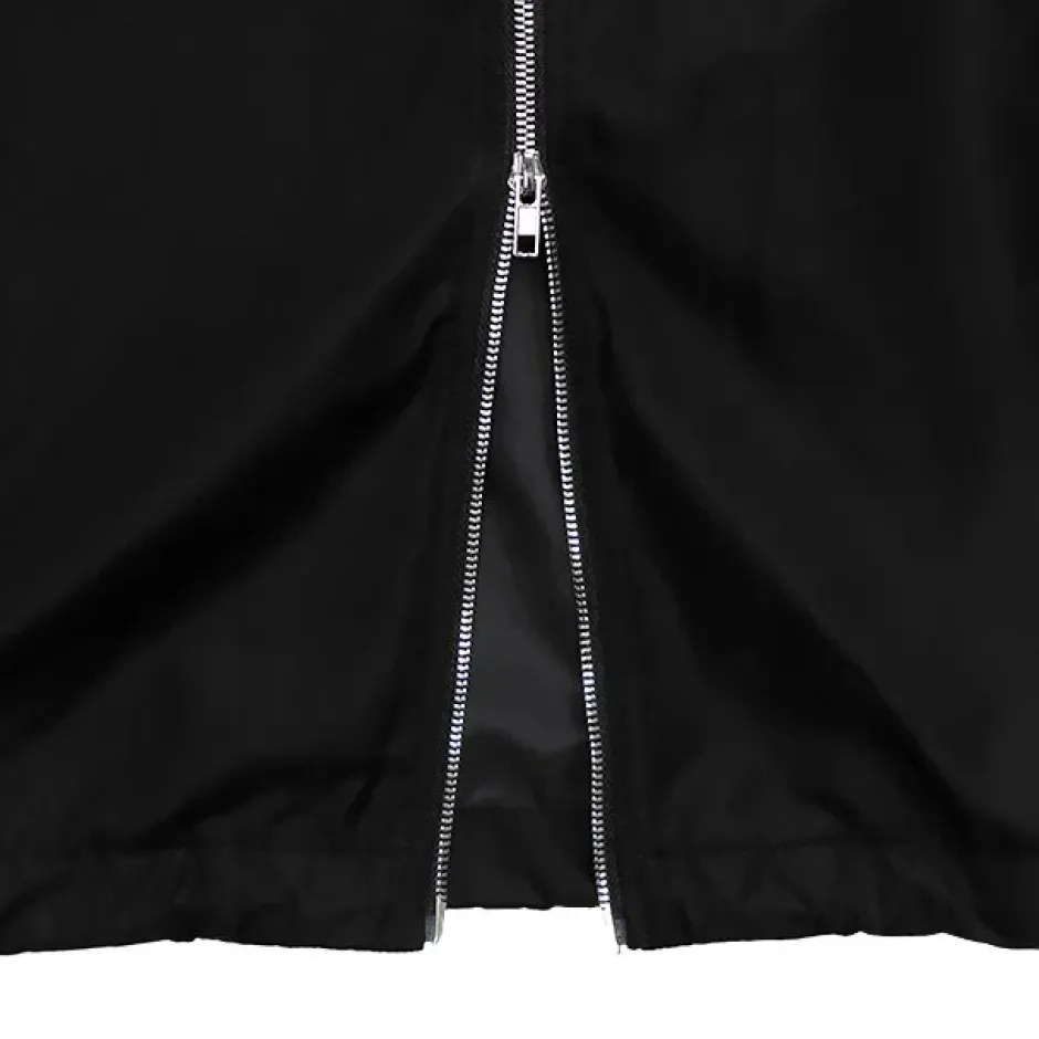 Jackets & Hoodies>LISTEN FLAVOR Black 8-Bit Skull Anorak Jacket