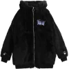 LISTEN FLAVOR Black Cat Ear Cat Paw Boa Blouson Outlet