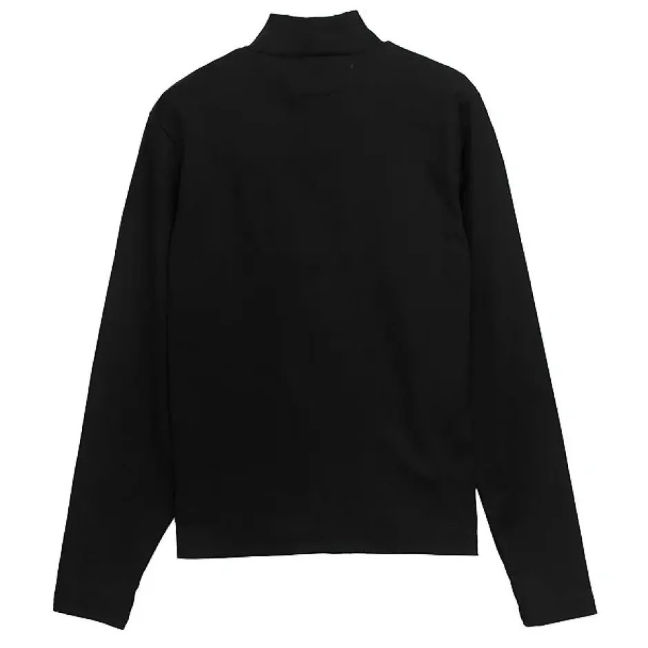 LISTEN FLAVOR Black Cat Studded Ribbed Top Best