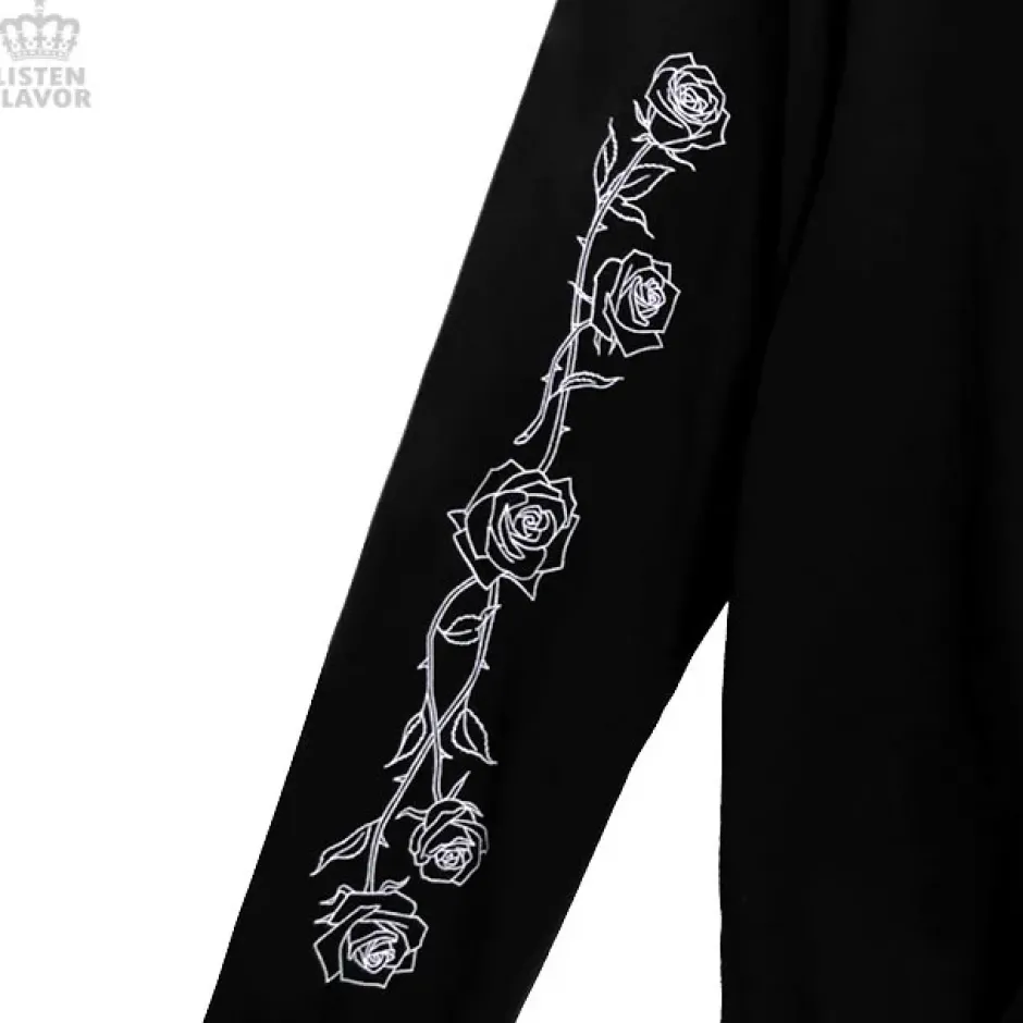 LISTEN FLAVOR Black Cypris Morpho Zip Hoodie Sale
