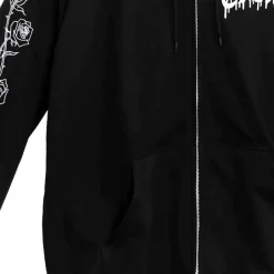 LISTEN FLAVOR Black Cypris Morpho Zip Hoodie Sale