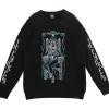 Jackets & Hoodies>LISTEN FLAVOR Black Empress Tarot Pullover