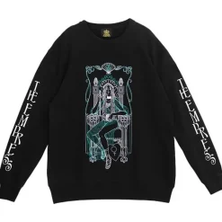 Jackets & Hoodies>LISTEN FLAVOR Black Empress Tarot Pullover