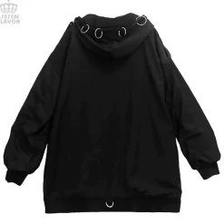 LISTEN FLAVOR Black Parachute Hood Blouson w/ Harness Belt Sale