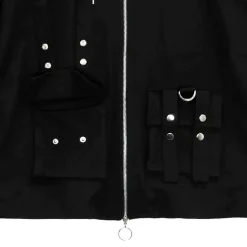 LISTEN FLAVOR Black Parachute Hood Blouson w/ Harness Belt Sale