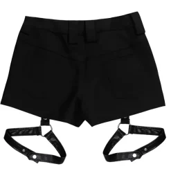 LISTEN FLAVOR Black Shorts w/ Harness Garter Belt Outlet