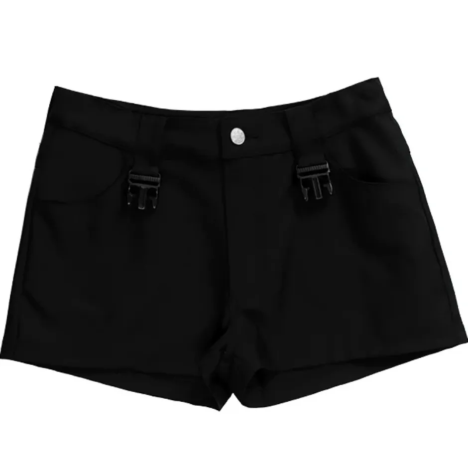 LISTEN FLAVOR Black Shorts w/ Harness Garter Belt Outlet