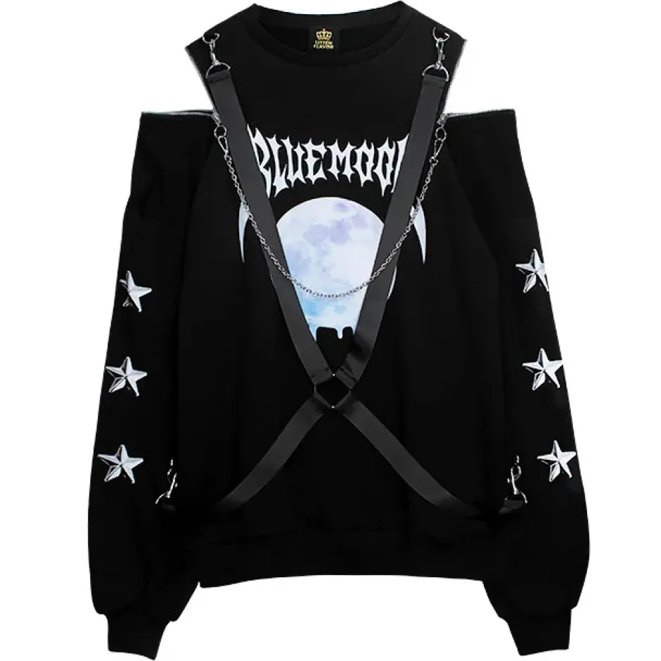 Jackets & Hoodies>LISTEN FLAVOR Blue Moon Harness Pullover