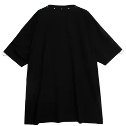 Tops>LISTEN FLAVOR Blue Rose Capsule Sleeve Line Tops Black