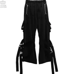 Bottoms>LISTEN FLAVOR Bondage Cargo Pants w/ Chain Suspenders