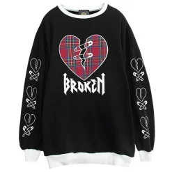 Jackets & Hoodies>LISTEN FLAVOR Broken Heart Pullover