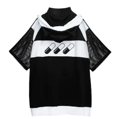 LISTEN FLAVOR Cat Ear Capsule Mesh Jersey Hoodie Sale