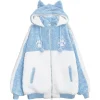 Jackets & Hoodies>LISTEN FLAVOR Cat Ear Fire Boa Blouson