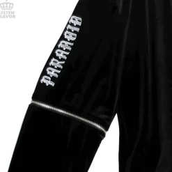 LISTEN FLAVOR Cat Eye Velour Half-Zip Pullover New