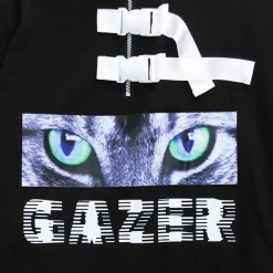LISTEN FLAVOR Cat is Watching Half-Zip Pullover Sale