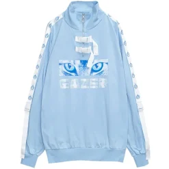 LISTEN FLAVOR Cat is Watching Half-Zip Pullover Sale