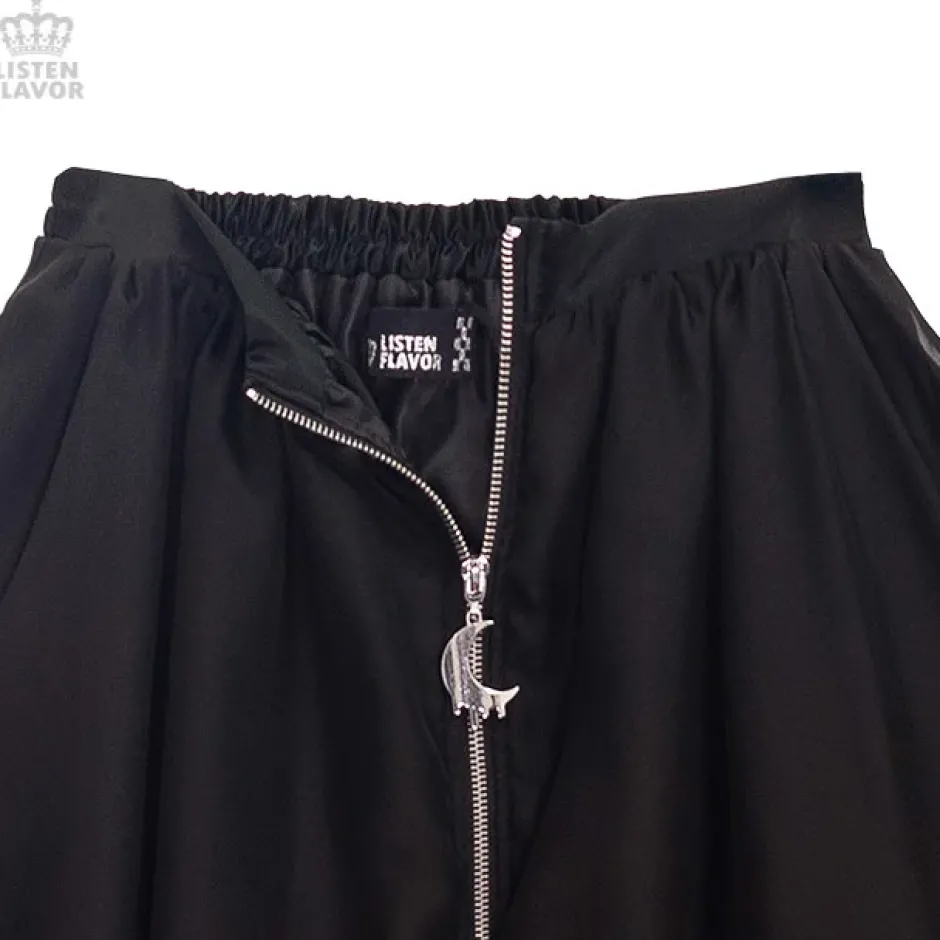 LISTEN FLAVOR Center Zip Hemline Skirt Online