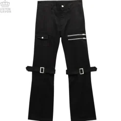 LISTEN FLAVOR Checkered Convertible Bondage Pants