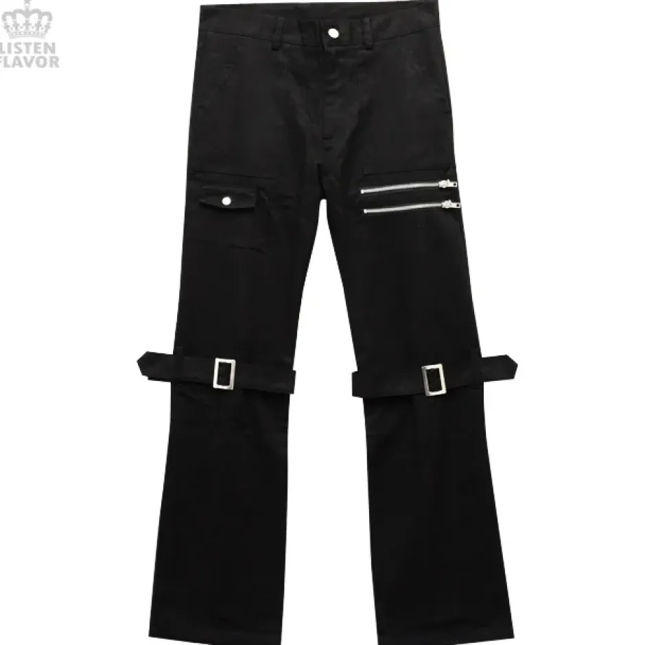 LISTEN FLAVOR Checkered Convertible Bondage Pants