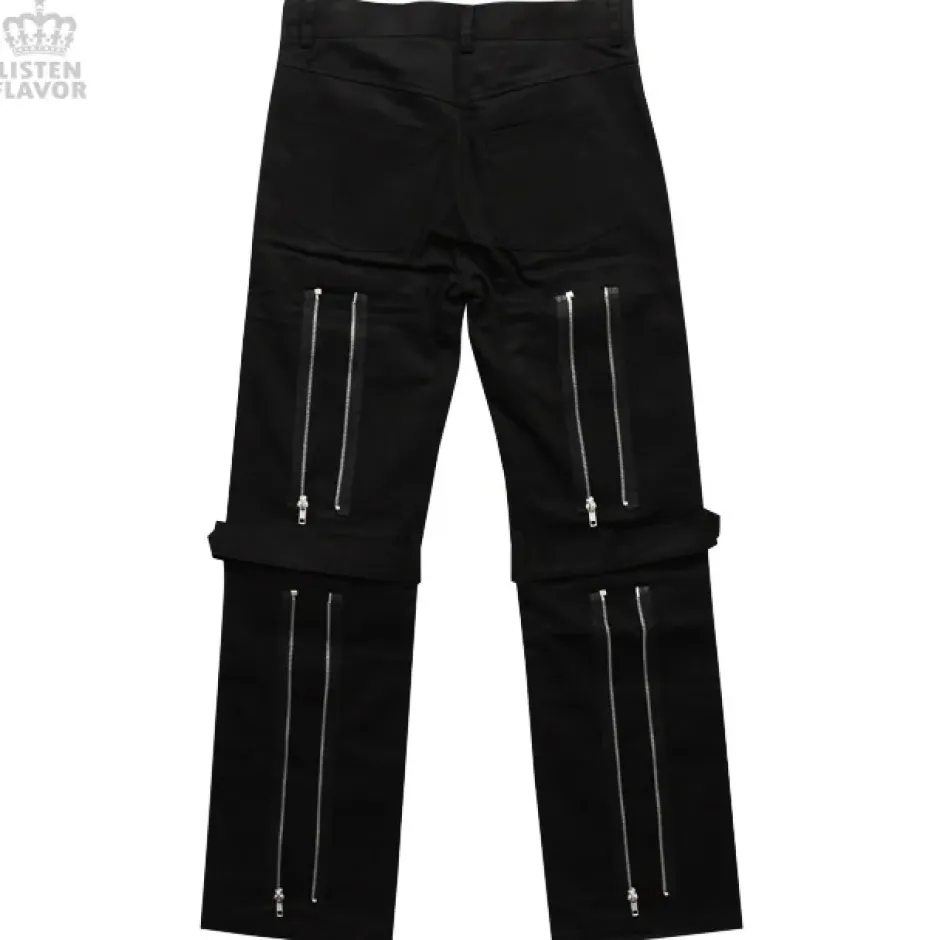 LISTEN FLAVOR Checkered Convertible Bondage Pants