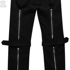 LISTEN FLAVOR Checkered Convertible Bondage Pants