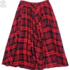 Bottoms>LISTEN FLAVOR Checkered Maxi Skirt