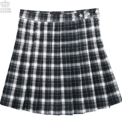 Bottoms>LISTEN FLAVOR Check Pleated Skirt