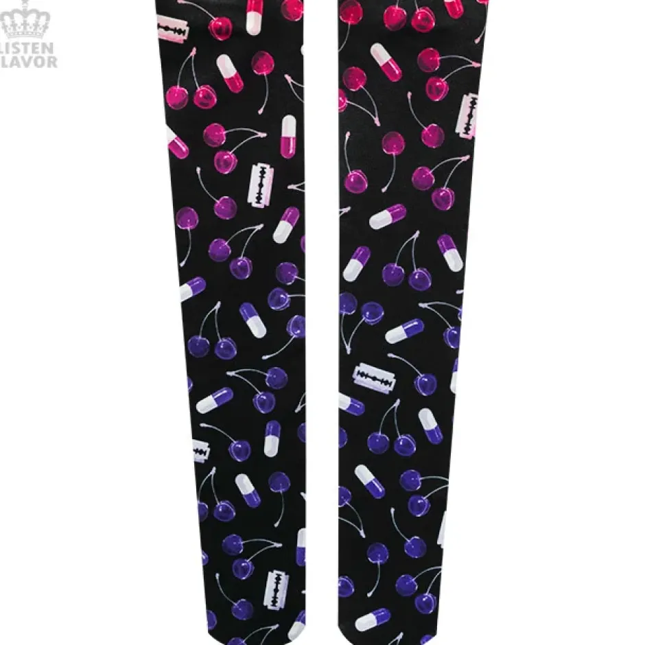 LISTEN FLAVOR Cherry Knee-High Socks Best