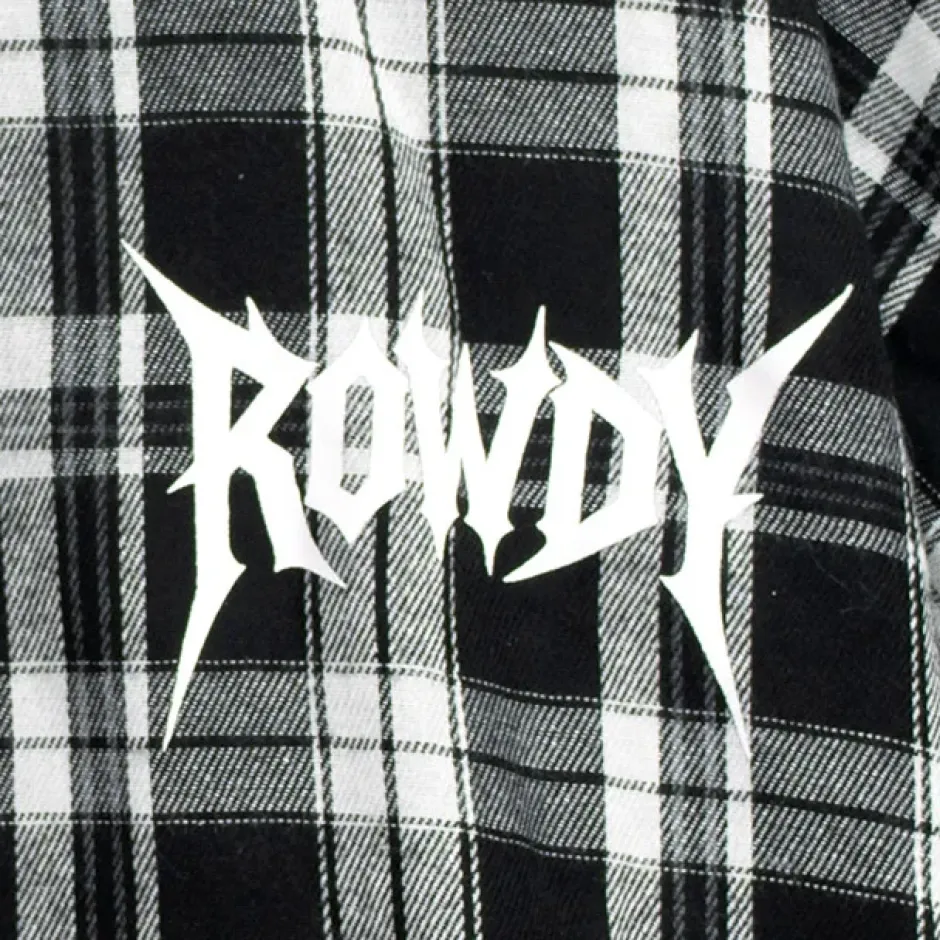 Tops>LISTEN FLAVOR Crazy Bear Checkered Shirt