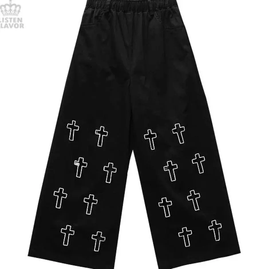 LISTEN FLAVOR Cross Wide Pants Online