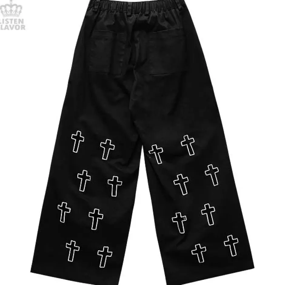 LISTEN FLAVOR Cross Wide Pants Online