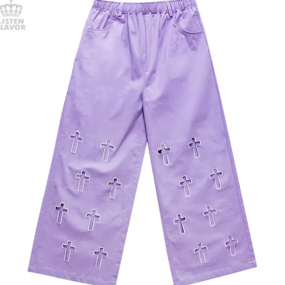 LISTEN FLAVOR Cross Wide Pants Online
