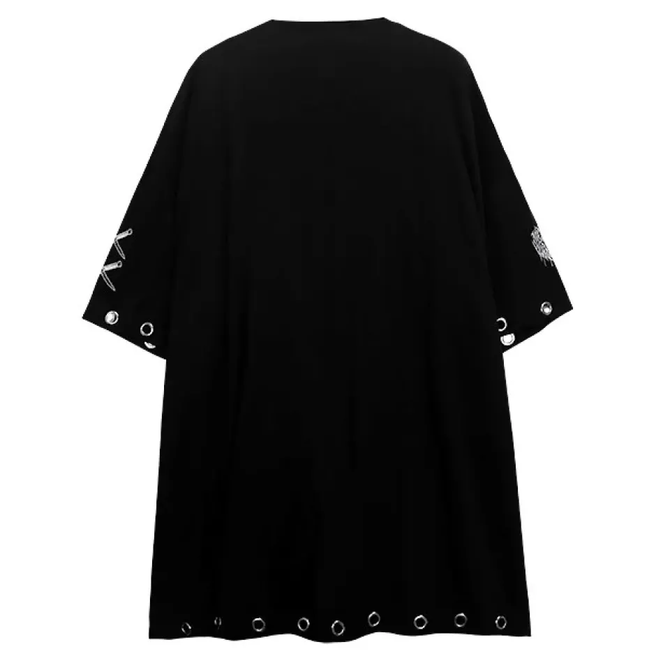 LISTEN FLAVOR Cutting Through Heart Eyelet Chain Top Sale