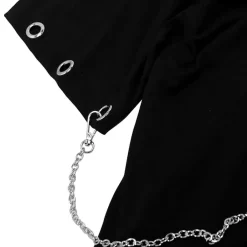 LISTEN FLAVOR Cutting Through Heart Eyelet Chain Top Sale