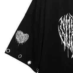 LISTEN FLAVOR Cutting Through Heart Eyelet Chain Top Sale