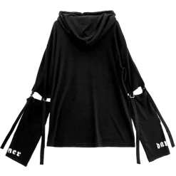 Jackets & Hoodies>LISTEN FLAVOR Danger Cat 2-Way Cut Hoodie