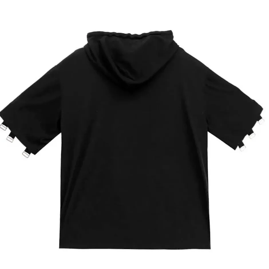 Jackets & Hoodies>LISTEN FLAVOR Danger Cat 2-Way Cut Hoodie