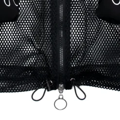 LISTEN FLAVOR Dangerous Heart Sleeve Line Mesh Zip Hoodie Black New