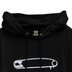 LISTEN FLAVOR Dangerous Safety Pin Separate Sleeve Hoodie Clearance