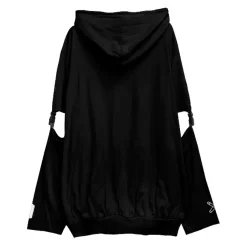 LISTEN FLAVOR Dangerous Safety Pin Separate Sleeve Hoodie Clearance
