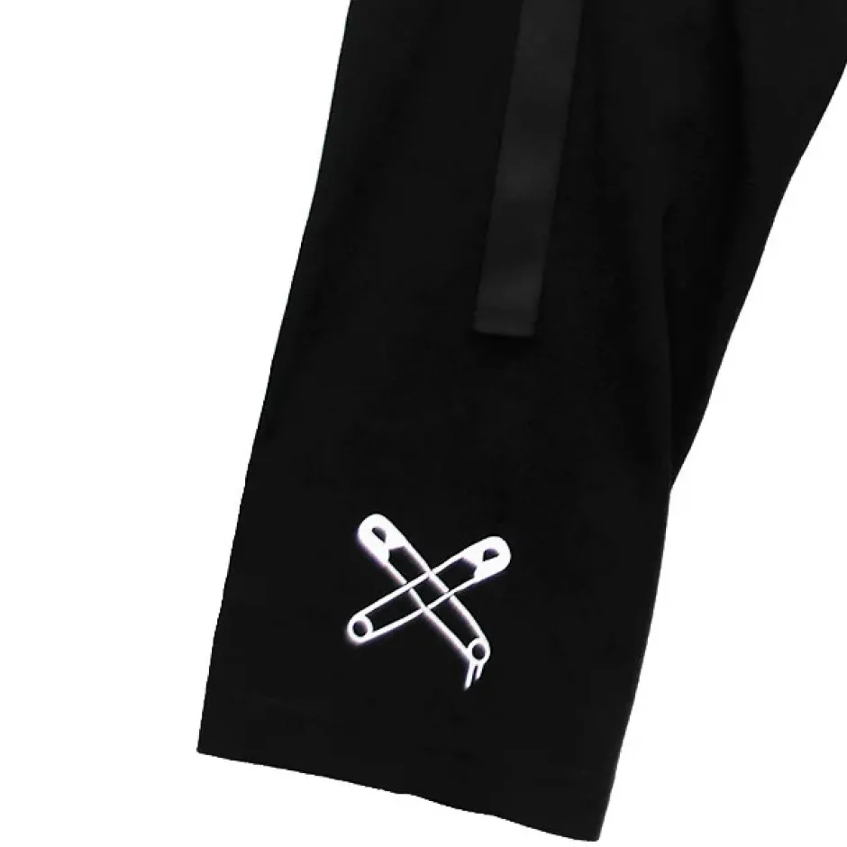 LISTEN FLAVOR Dangerous Safety Pin Separate Sleeve Hoodie Clearance