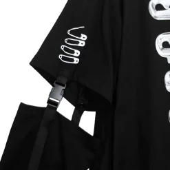 LISTEN FLAVOR Dangerous Safety Pin Separate Sleeve Hoodie Clearance