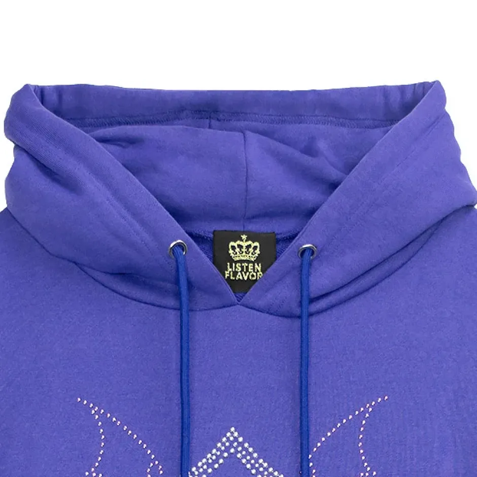 LISTEN FLAVOR Dark Cross Studded Hoodie Outlet