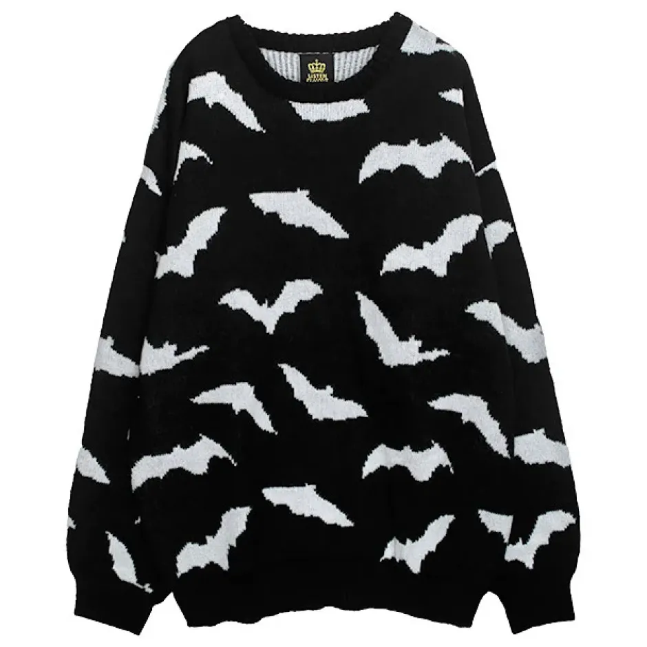 LISTEN FLAVOR Dark Night Bat Knit Best