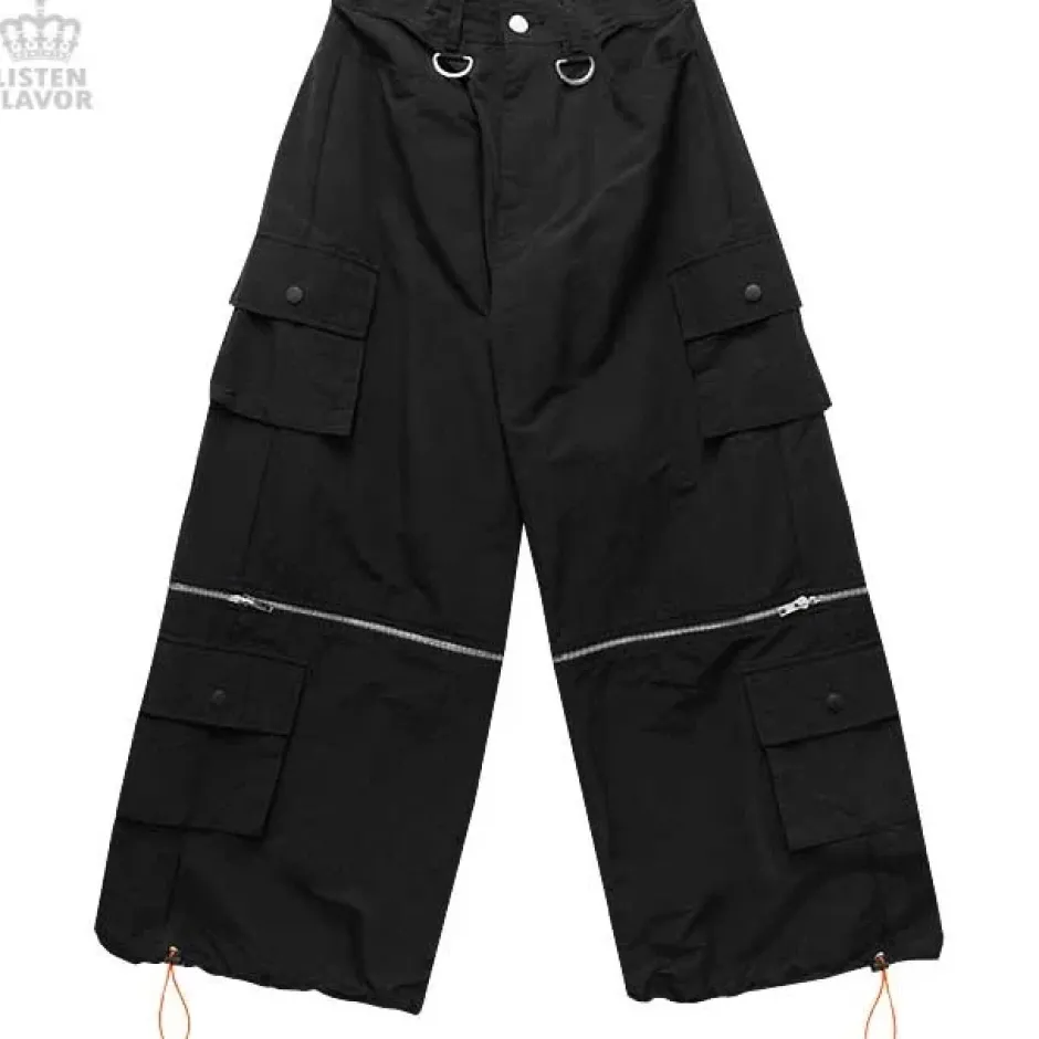 LISTEN FLAVOR Detachable Cargo Pants w/ Suspenders Hot