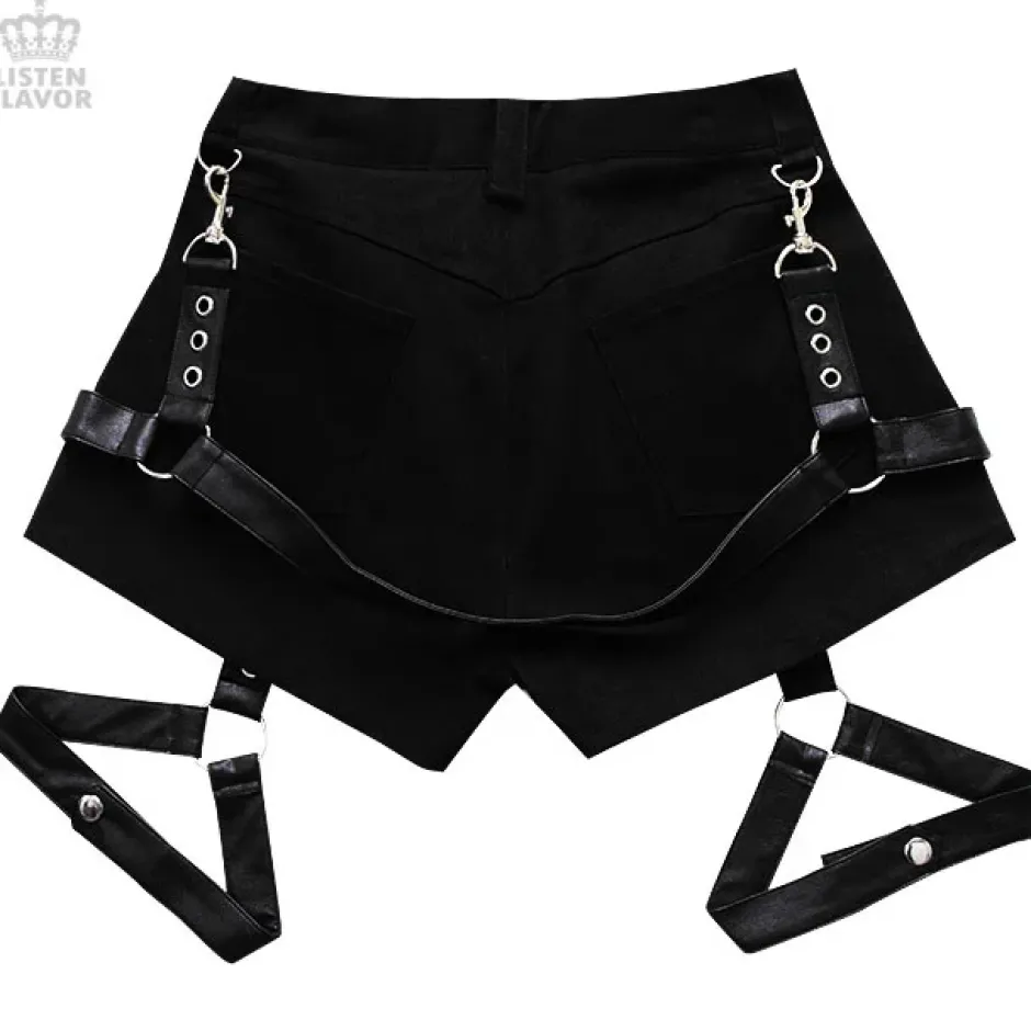 LISTEN FLAVOR Detachable Harness Garter Belt Shorts L Clearance