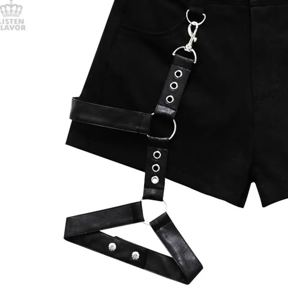 LISTEN FLAVOR Detachable Harness Garter Belt Shorts L Clearance