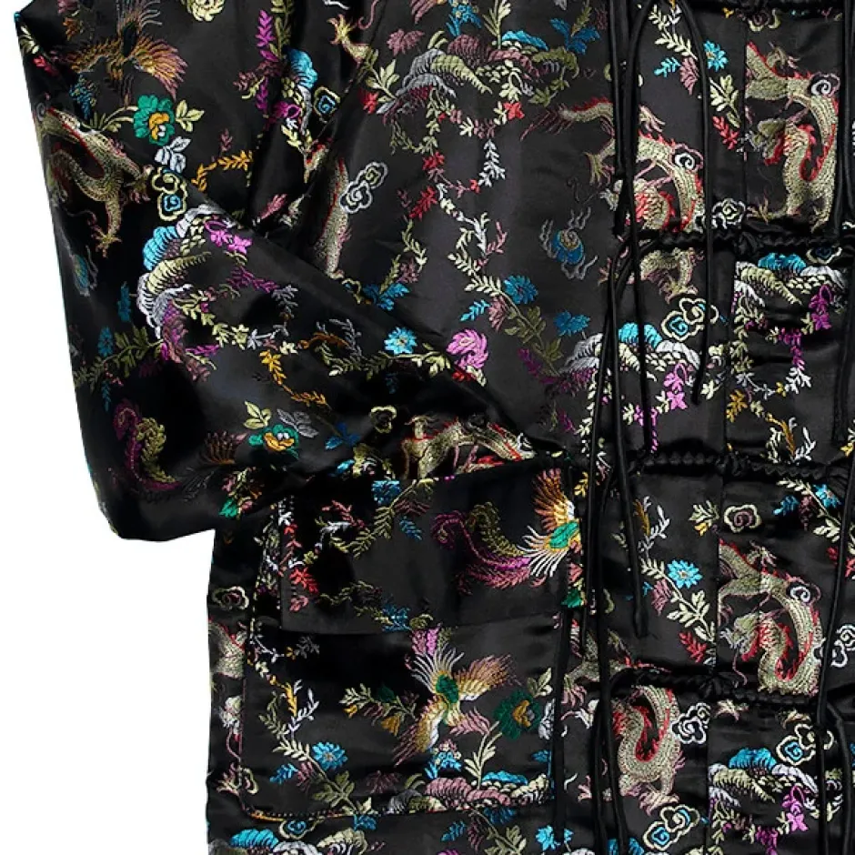 LISTEN FLAVOR Dragon China Brocade Shirt Black Dragon Sale